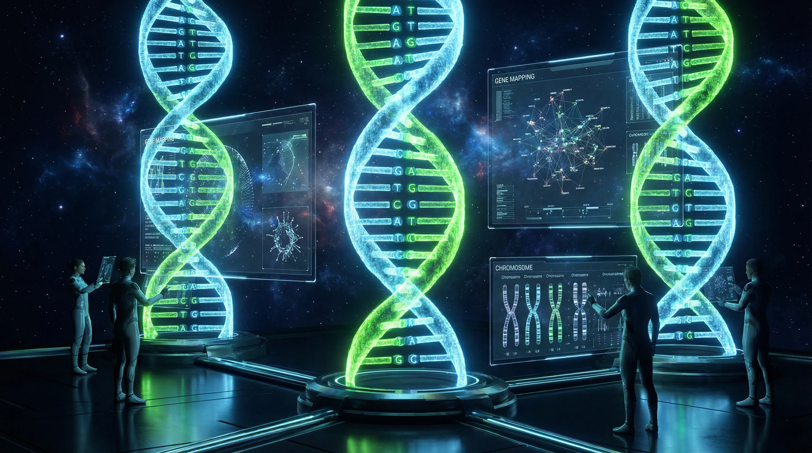 动态演变的数字DNA序列全息投影